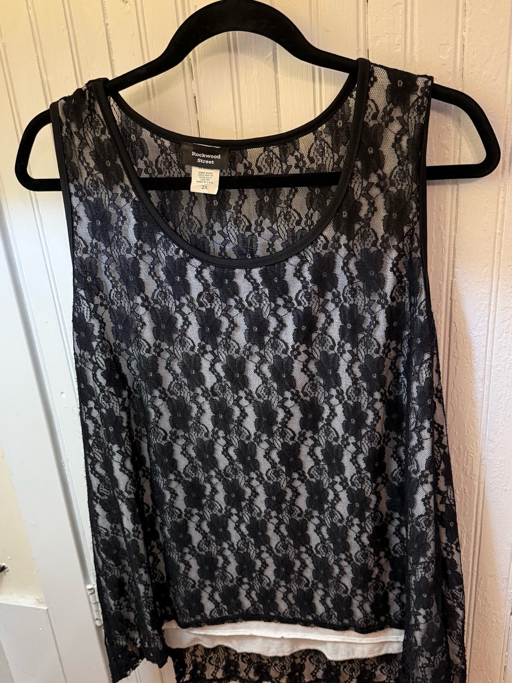 Black Lace Camisole Tank